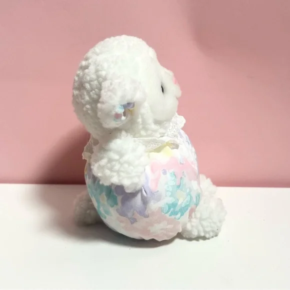 Vintage retro 80s 90s Russ pastel Easter lamb plush - Picture 2 of 5